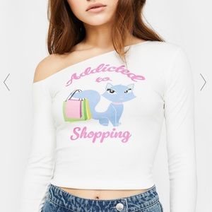 dELiA*s Addicted to Shopping Shirt